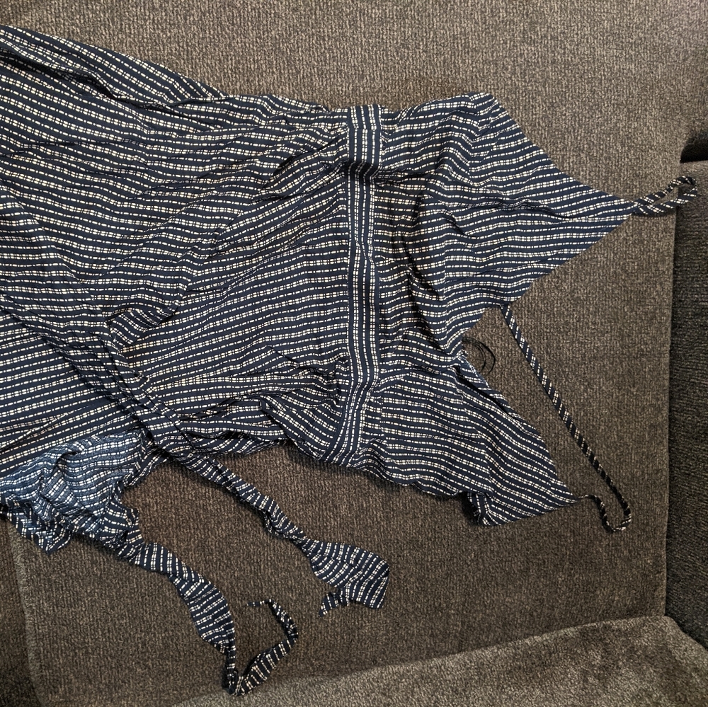 Spaghetti strap wrap maxi dress